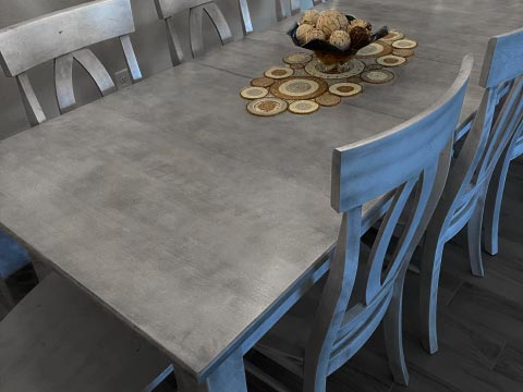 Gray dining table protector pad
