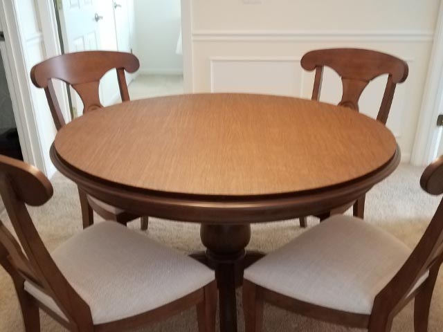 Round dining table protector pad