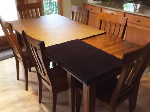 Folding rectangular dining table protector pad