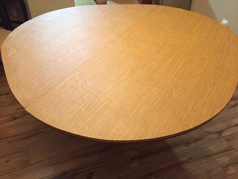 Custom shaped table protector photo