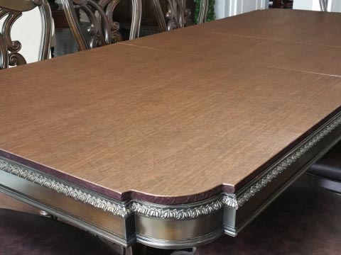Dining table protector with custom corners
