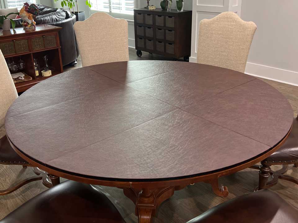 Circle dining table protector
