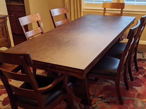Rectangle dining table protector pad