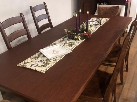 Dining table protector pad for Christmas