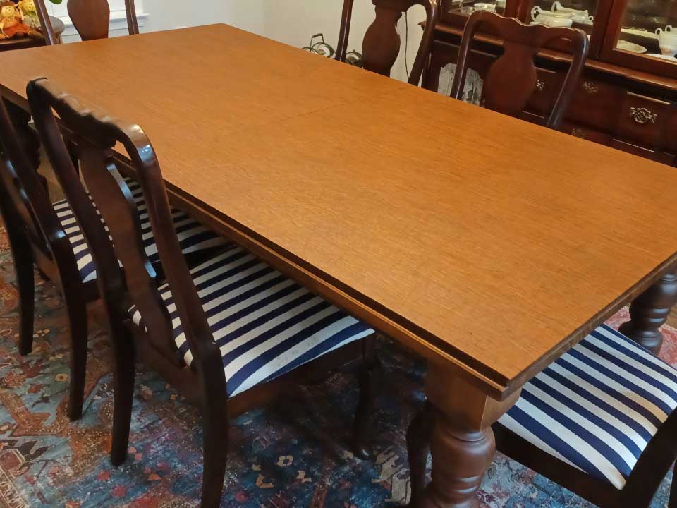 Dining room protective table pad